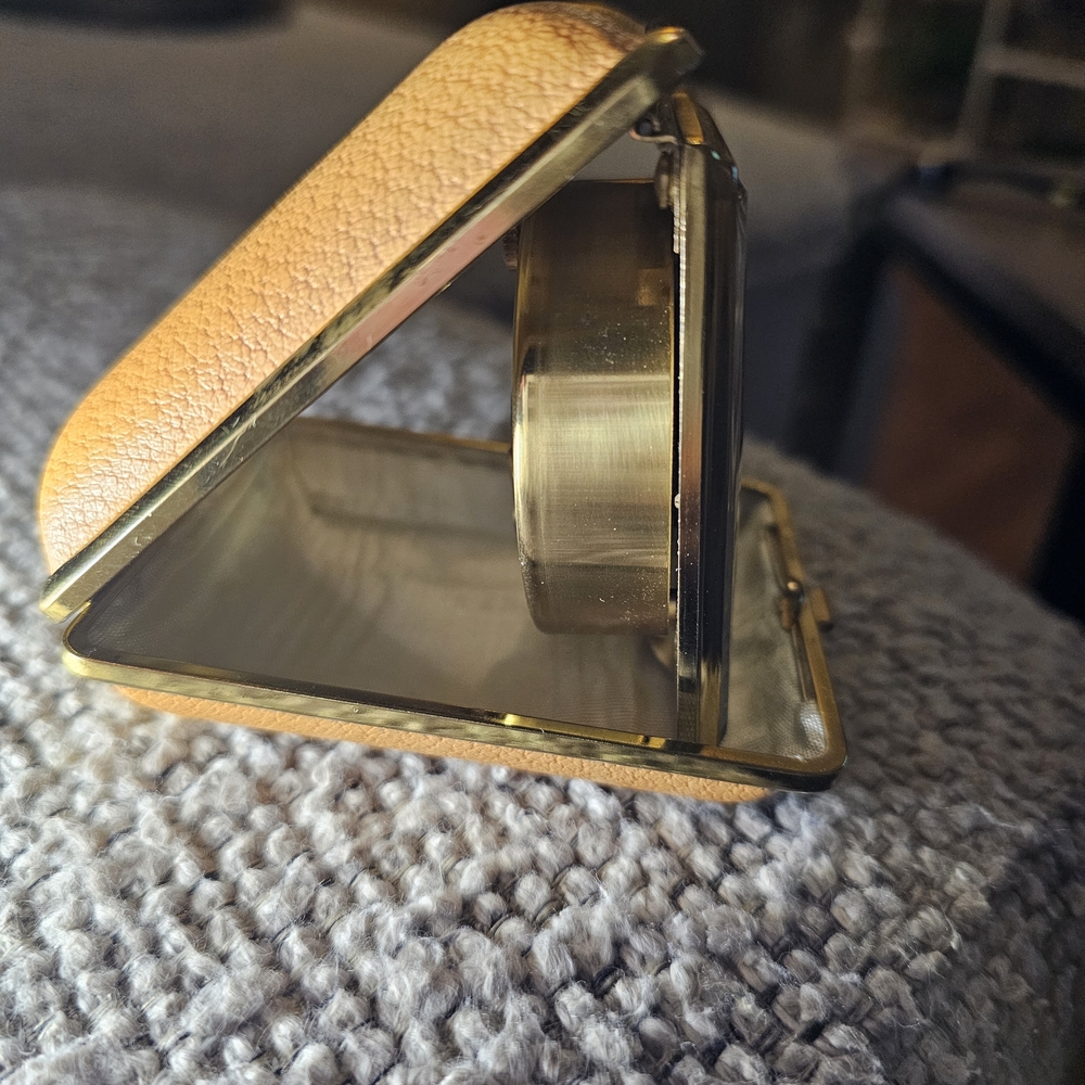 Gold and Silver Travel Alarm Clock-German Made 1970's - Picture 6 of 6